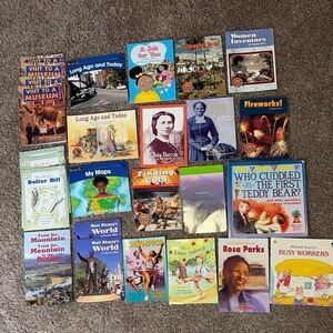 20 Children's History/Social Studies Educational Book Collection